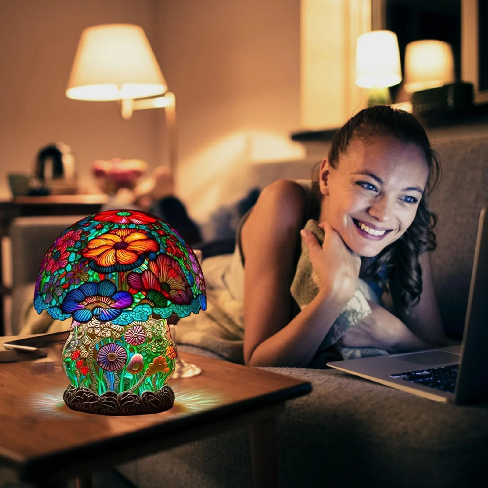 Painting Mushroom Table Lamp - Image 29