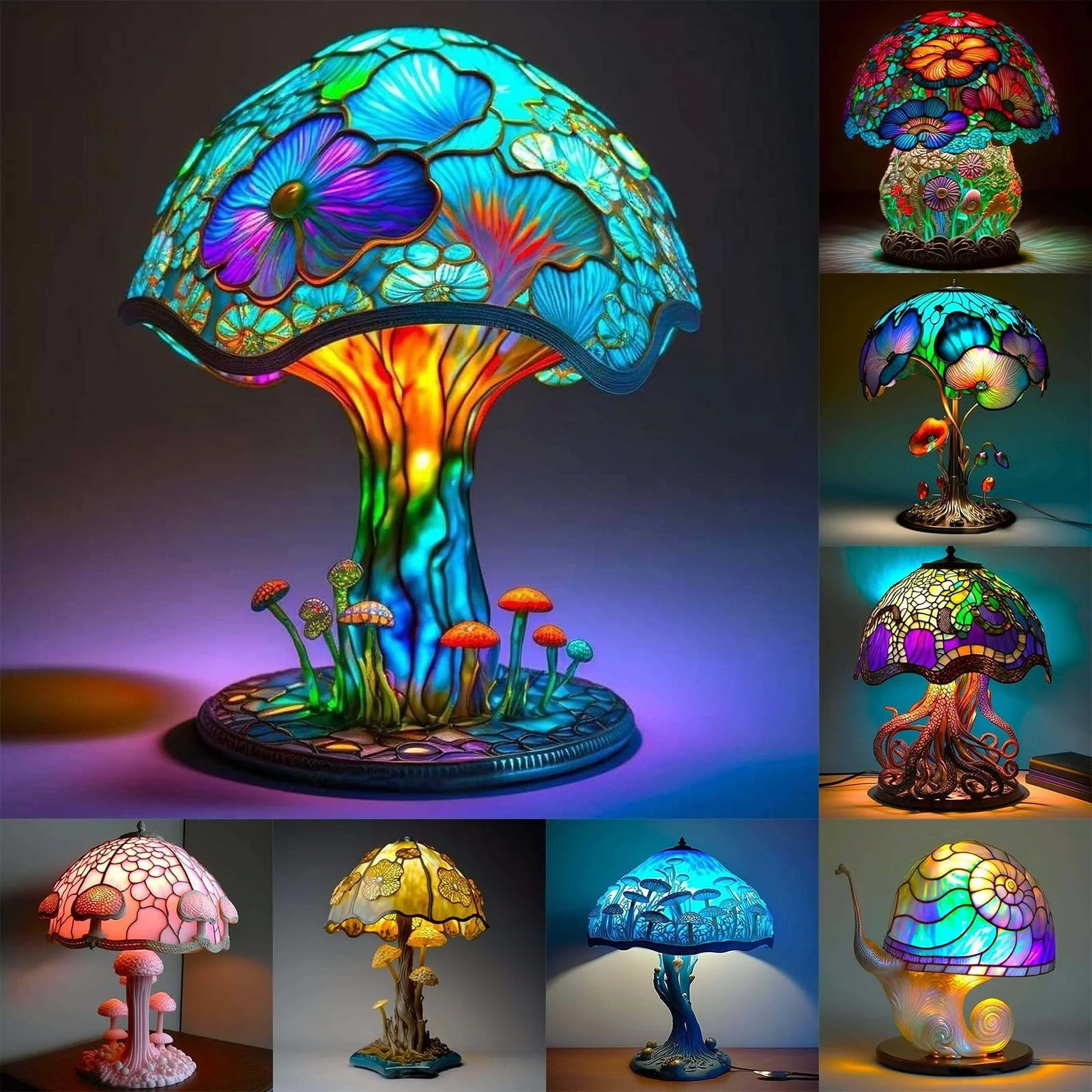 Painting Mushroom Table Lamp - Image 32