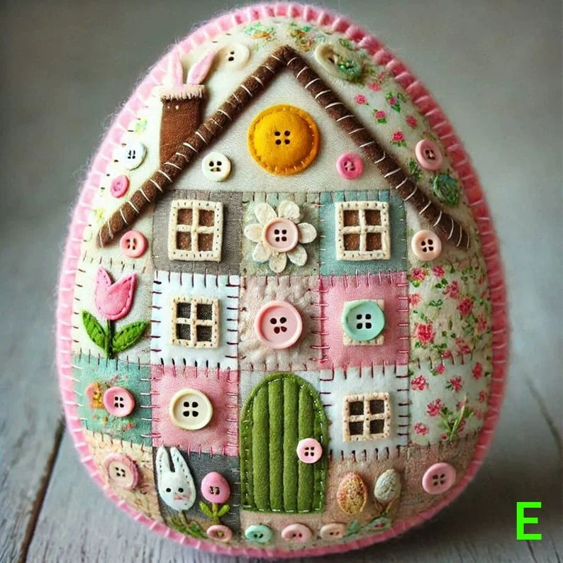 🏡🥚Patchwork Felt Egg House DIY Kit - Image 5