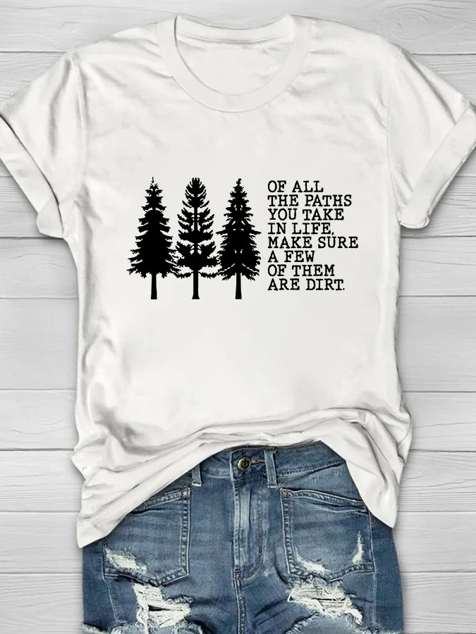Paths In Life Print Women's T-shirt - Image 3