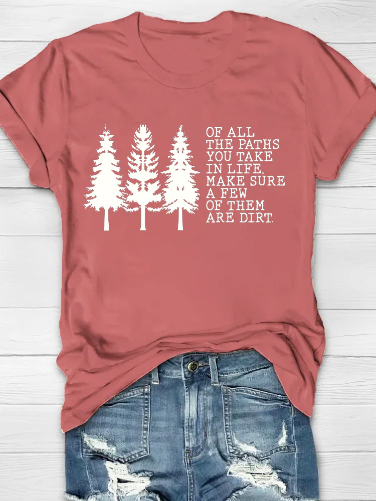 Paths In Life Print Women's T-shirt - Image 5