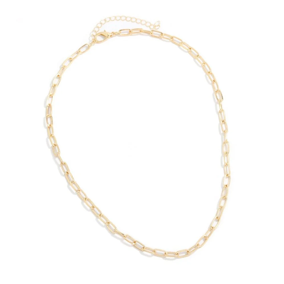 Pearl Chain Stitched Sweater Chain Strap Necklace - Image 3