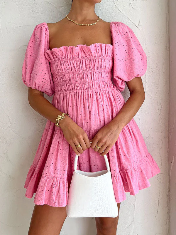Pink pleated dress