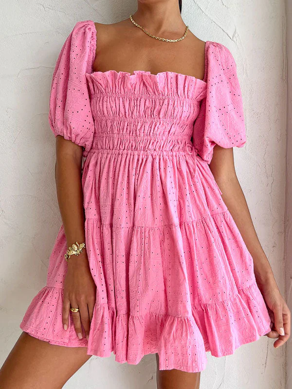 Pink pleated dress - Image 3