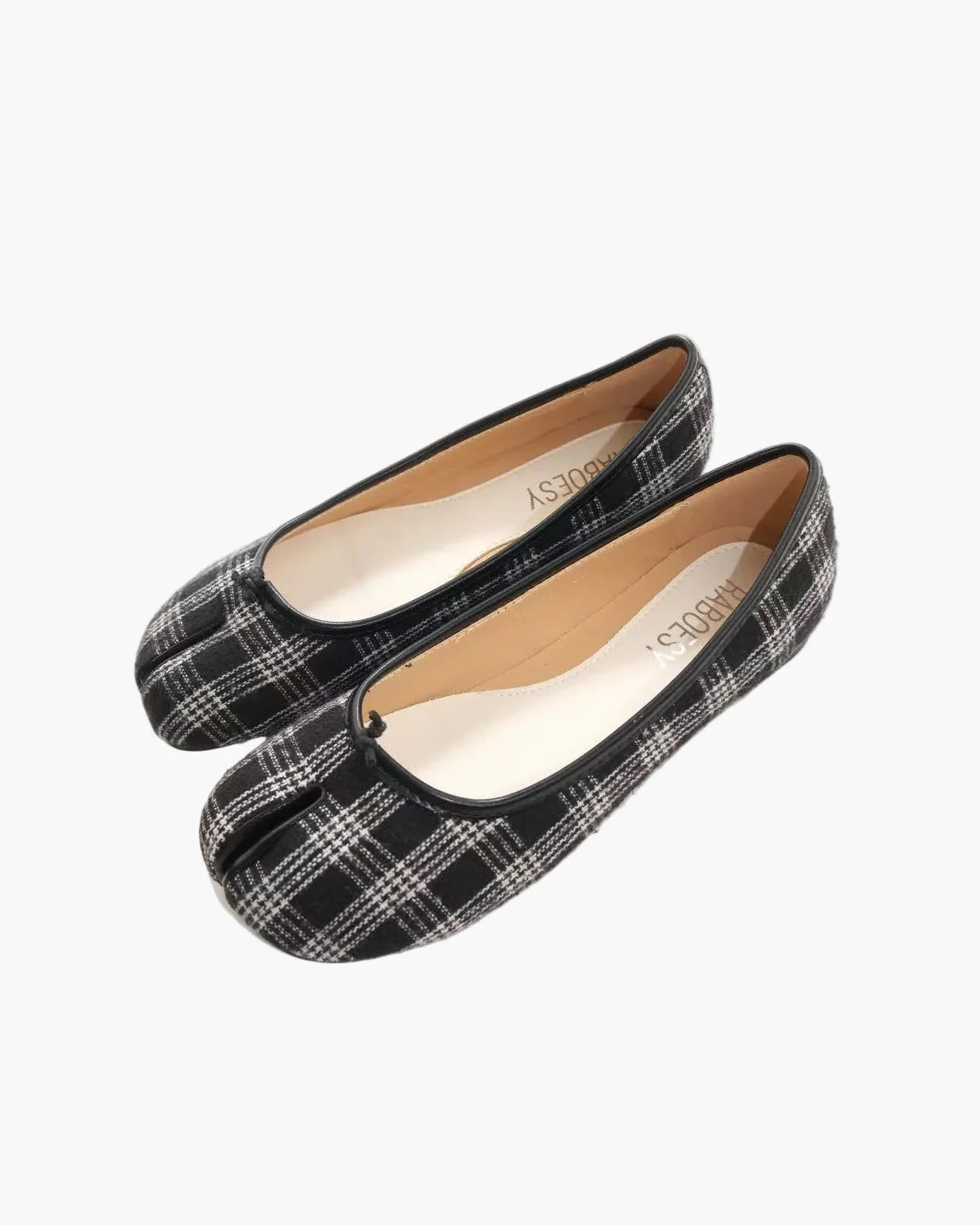 Plaid Tabi Ballet Flats - Image 10