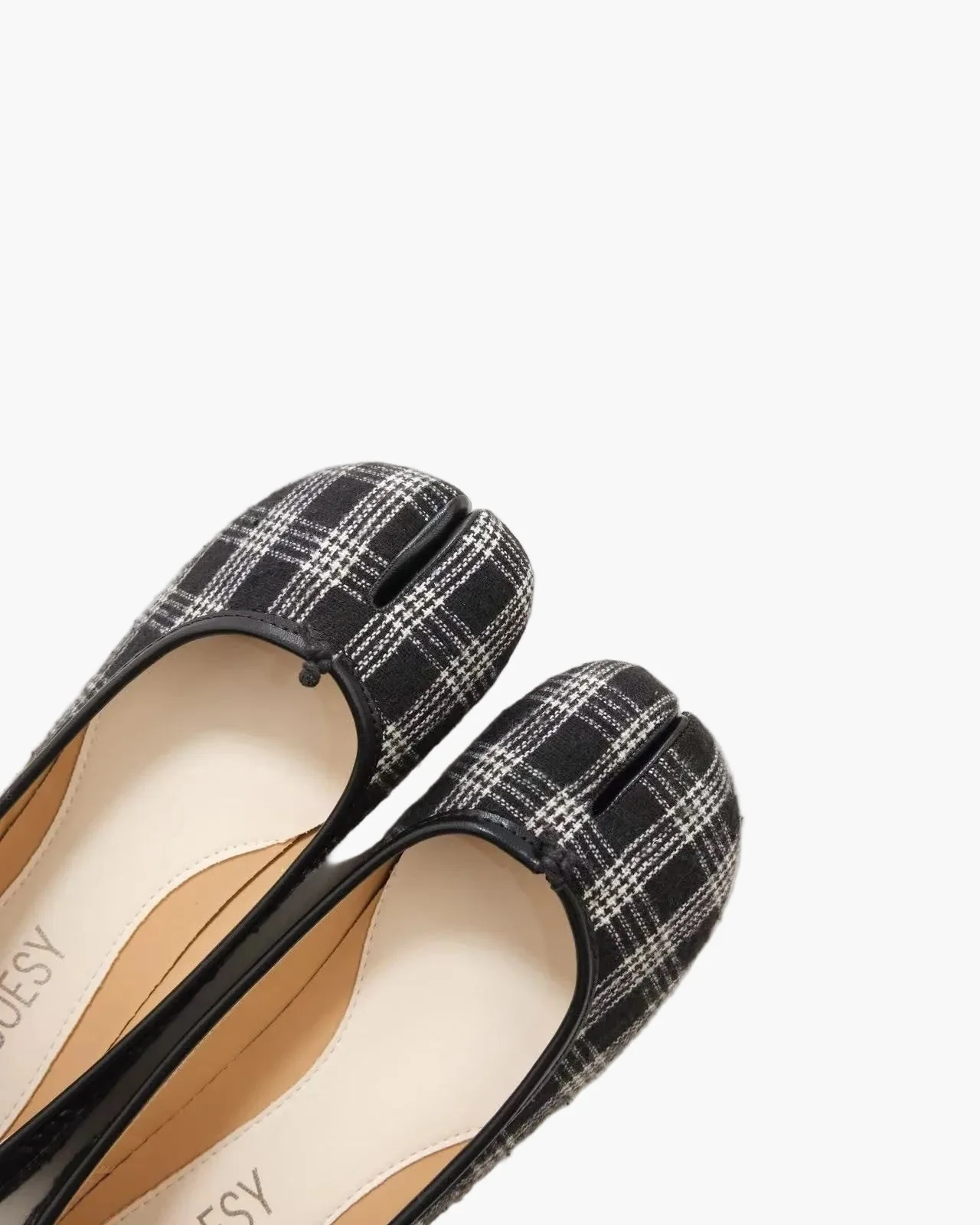 Plaid Tabi Ballet Flats - Image 12