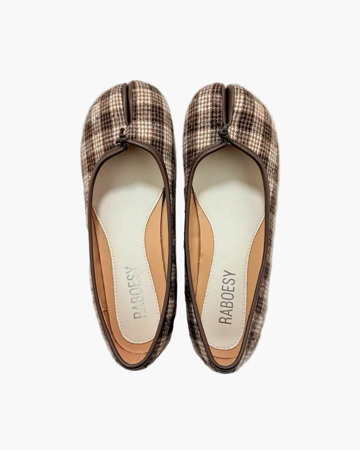 Plaid Tabi Ballet Flats - Image 2