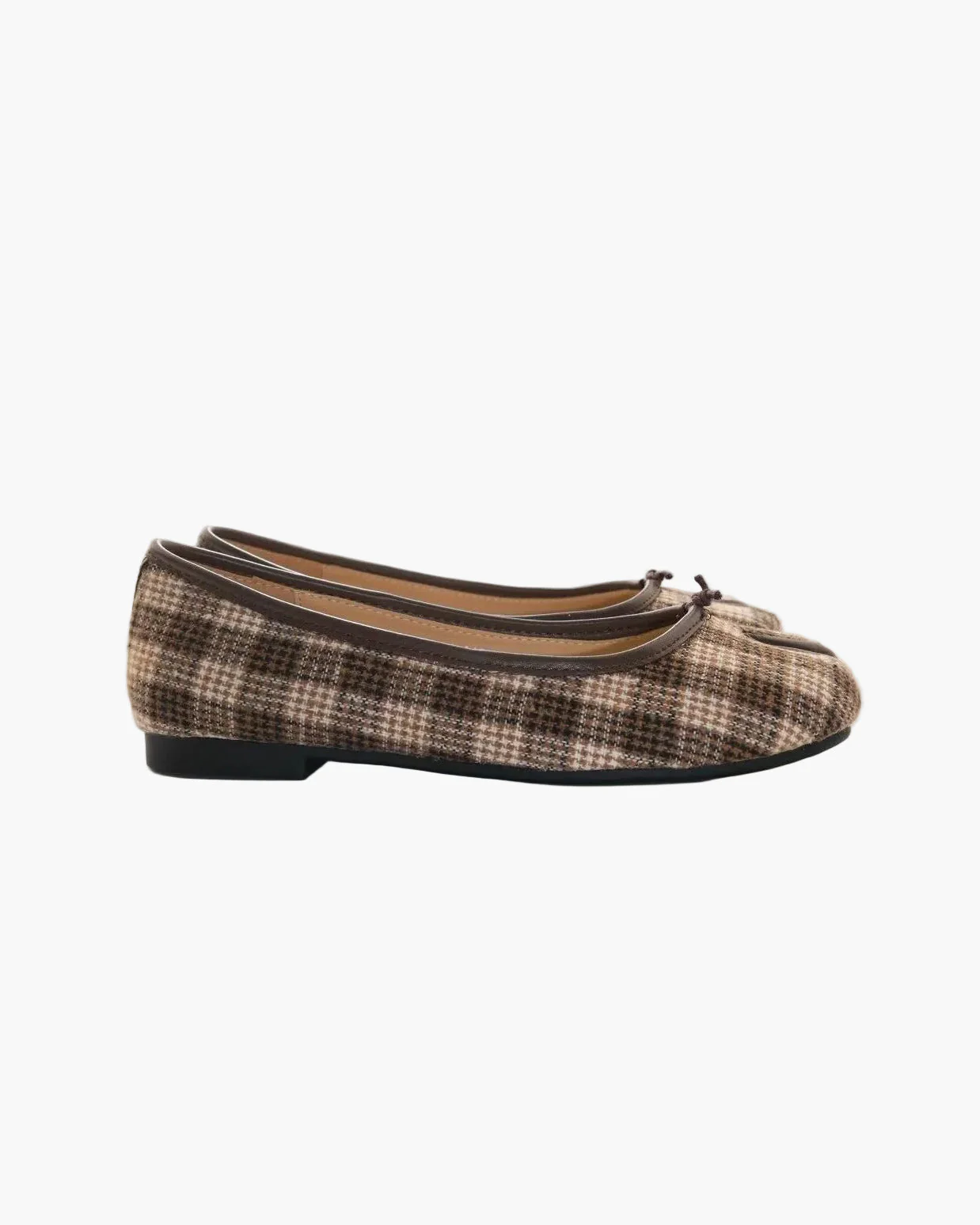 Plaid Tabi Ballet Flats - Image 4