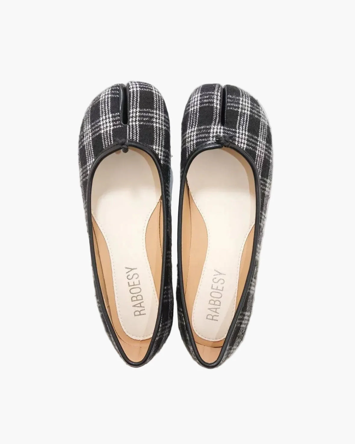 Plaid Tabi Ballet Flats - Image 7