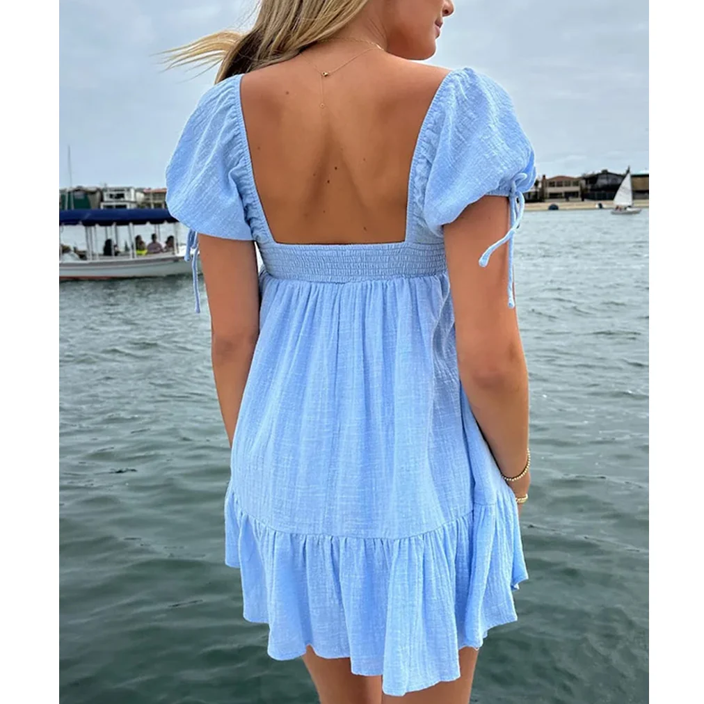 Plain Up In The Stars Breakfast Mini Dress - Image 7