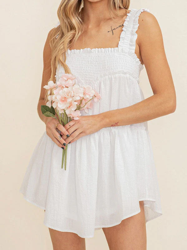 Pleated mini dress