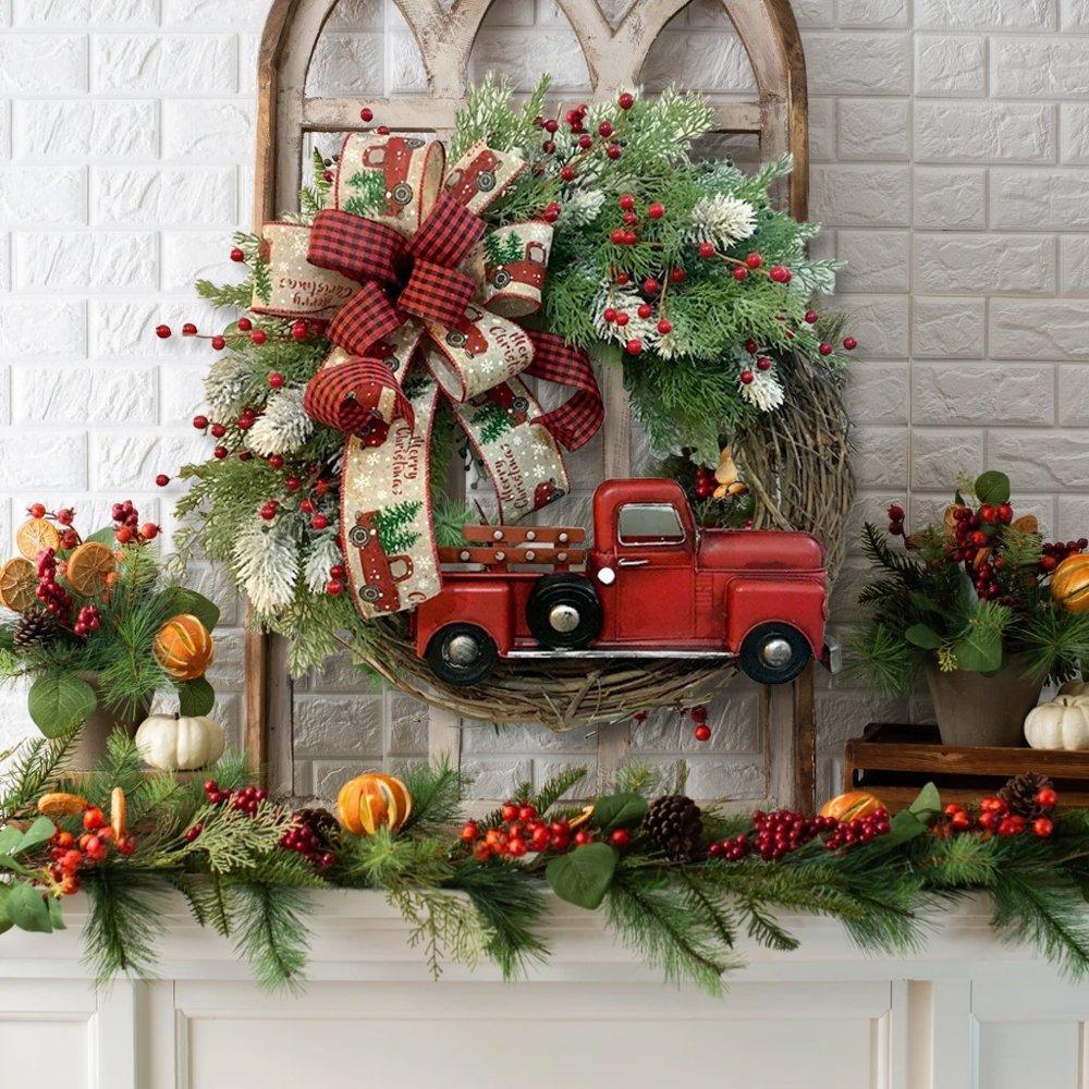 💥50% Off💥Red Truck Christmas Wreath - Image 4