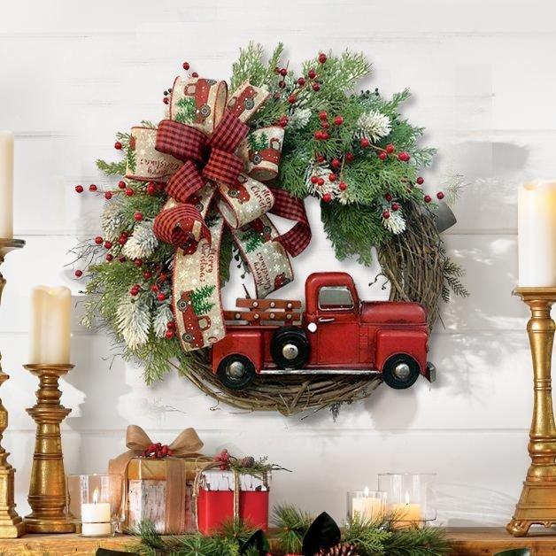 💥50% Off💥Red Truck Christmas Wreath - Image 9