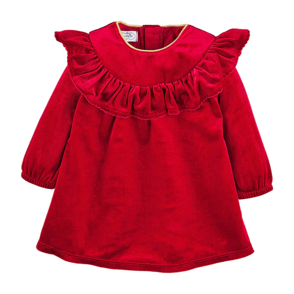 Red Velvet Toddler Dress - Image 2