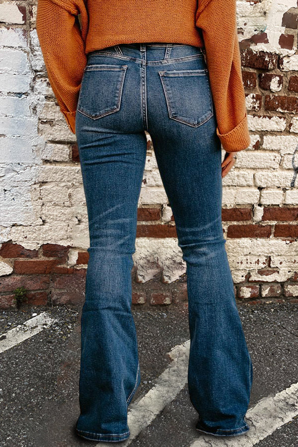 High-rise Panelled Flared Jeans - Image 2