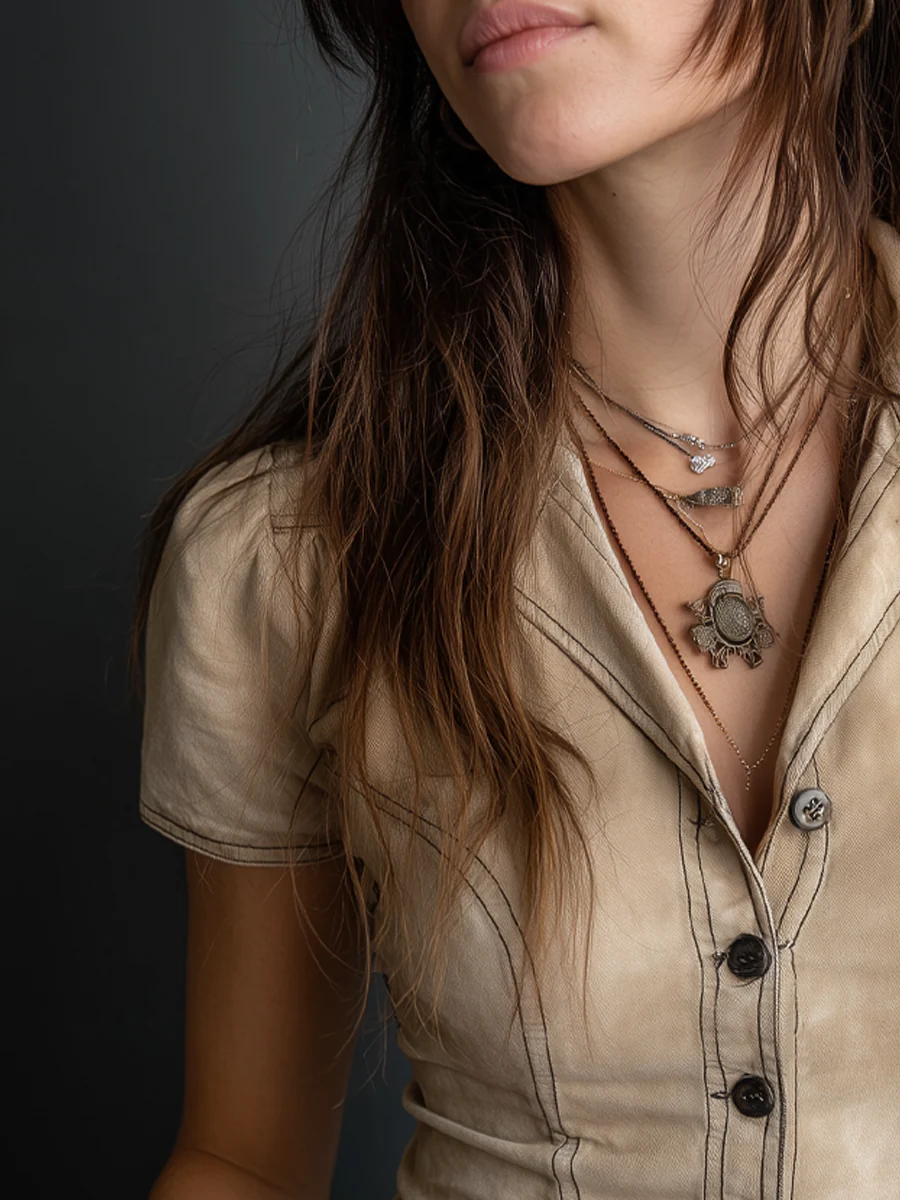 Retro Contrast Stitching Short-sleeved Suede Blouse - Image 3