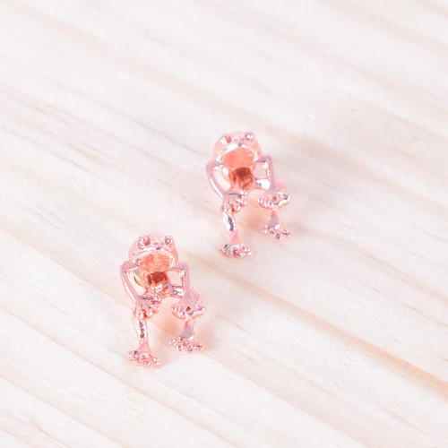 Retro Funny Frog Women Earrings - Image 3
