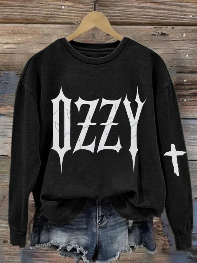 Rock Legend Memorial Print Casual Sweatshirt - Image 2