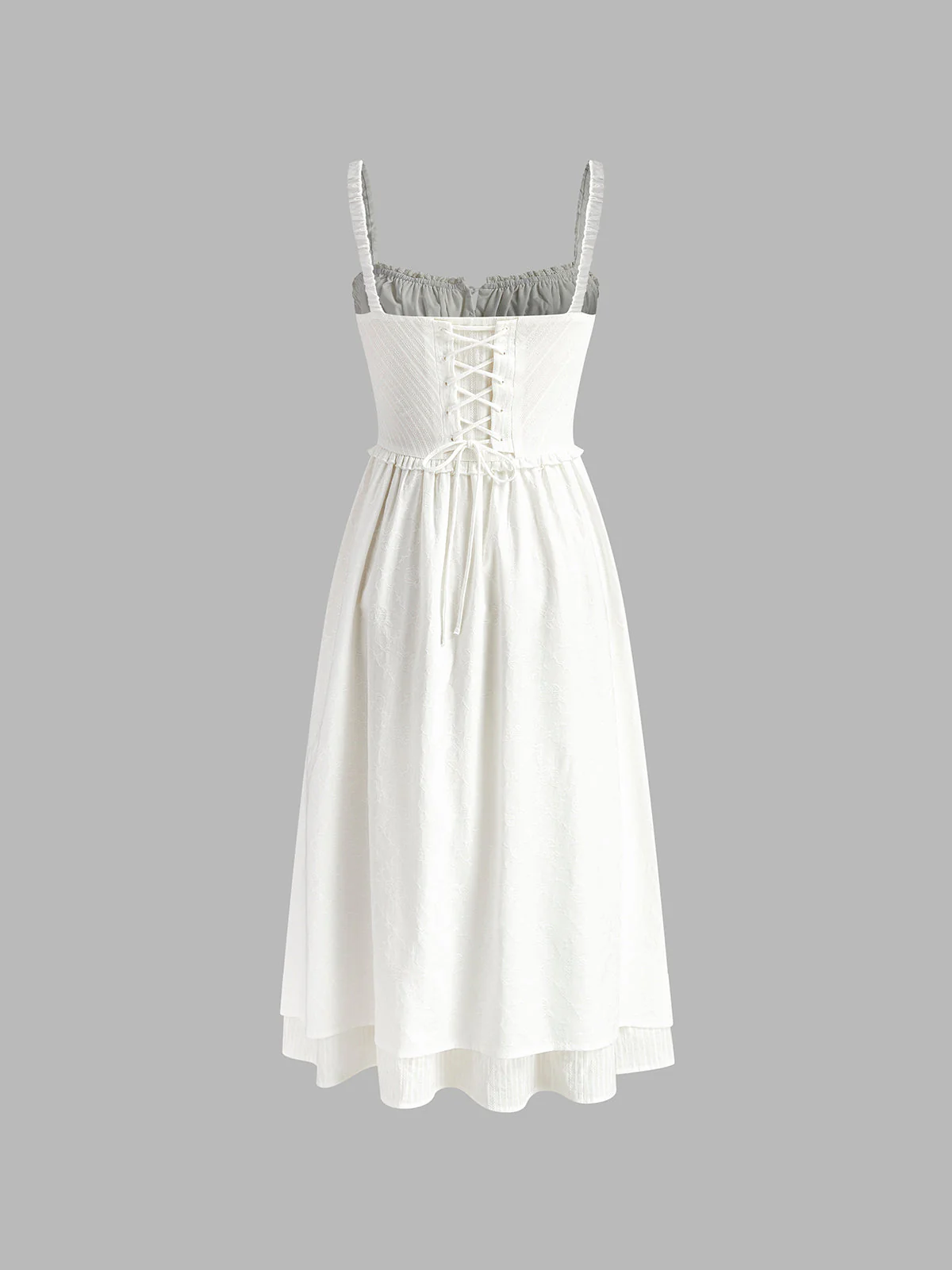 Ruffle Hem Cami Plain Midi Dress - Image 7
