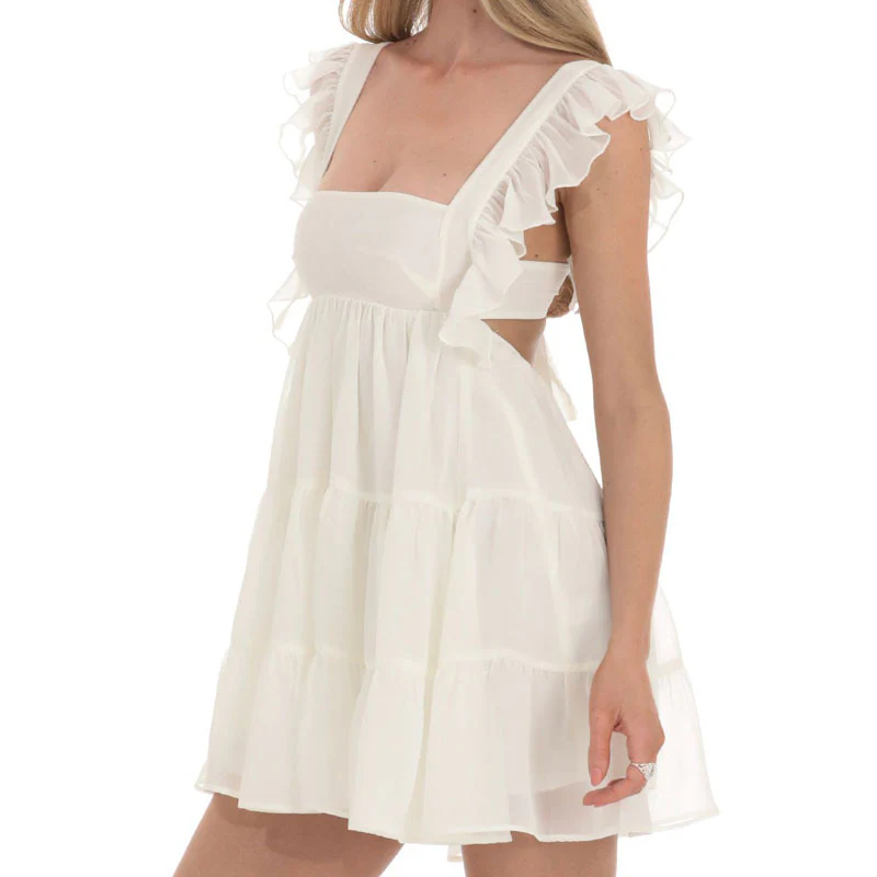 Ruffle Strap Babydoll Ruffle Dress - Image 3