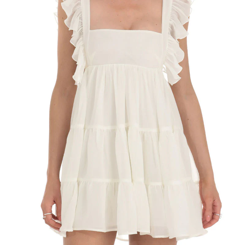 Ruffle Strap Babydoll Ruffle Dress - Image 4