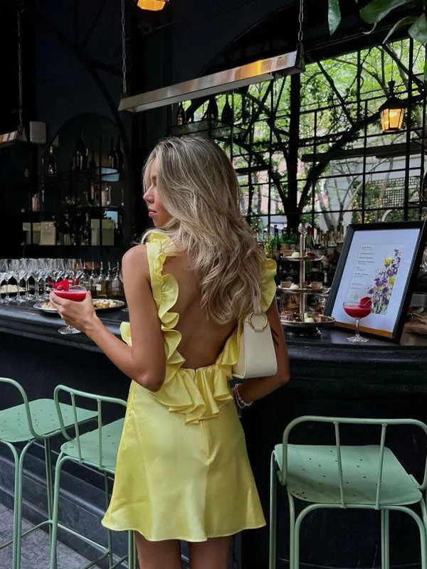 Ruffle v neck dress - Image 2
