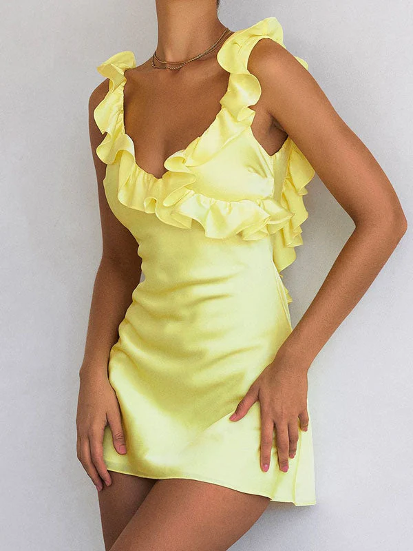 Ruffle v neck dress - Image 4