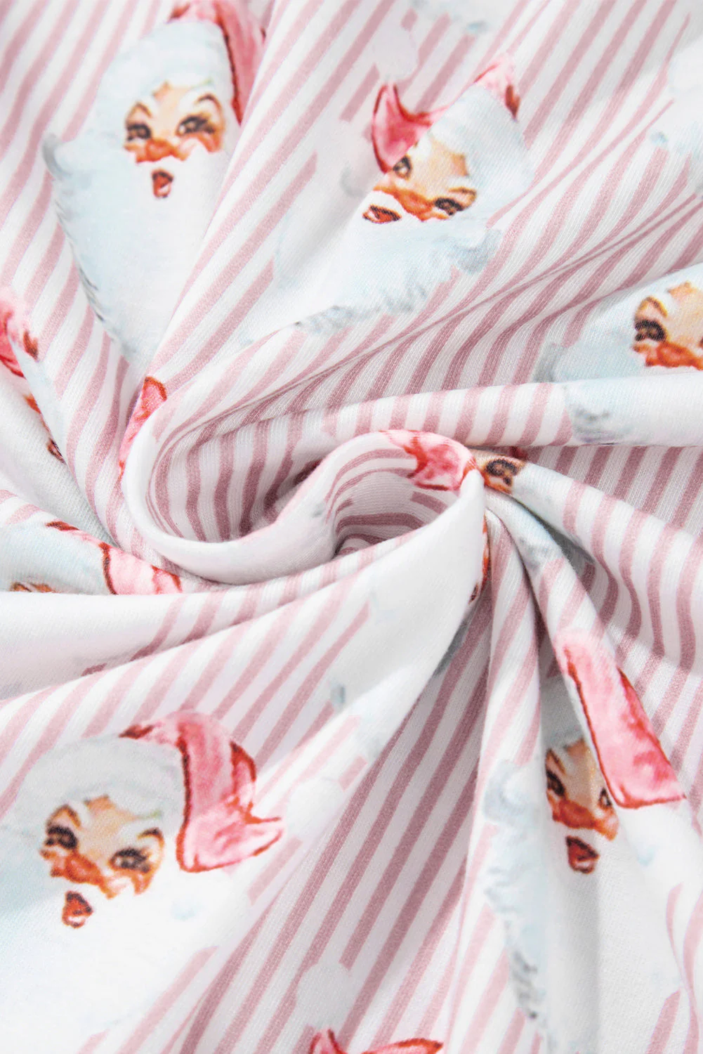 Santa Print Long Sleeve Top and Pants Lounge Set - Image 10