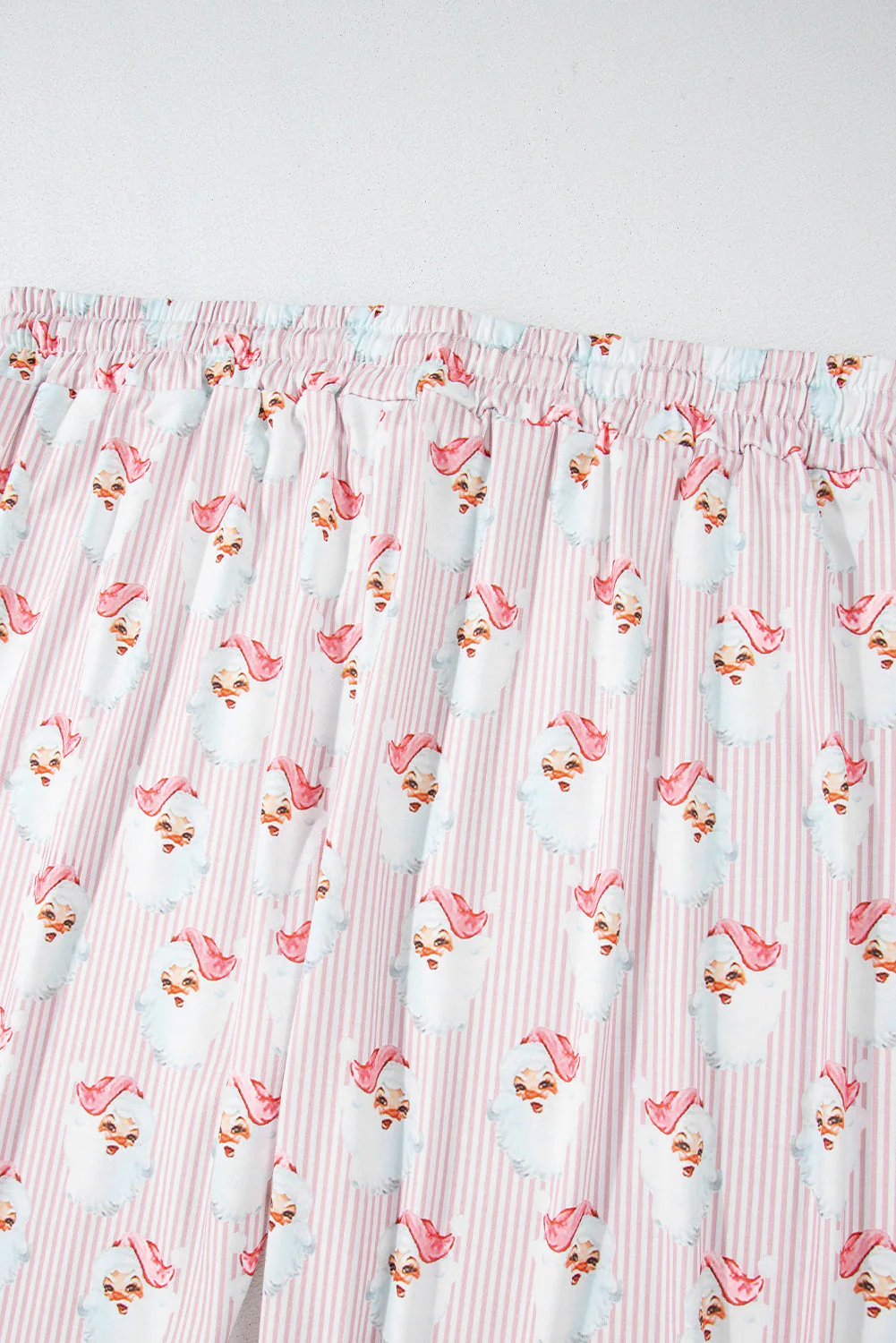 Santa Print Long Sleeve Top and Pants Lounge Set - Image 8