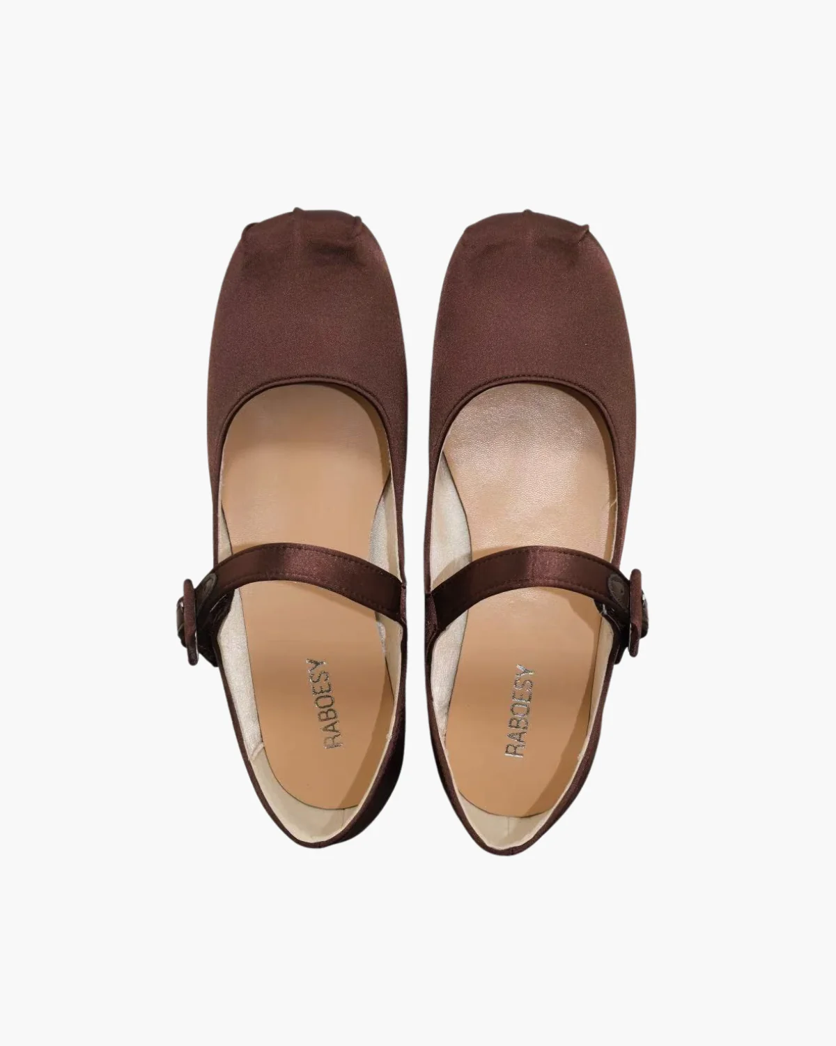 Satin Square Toe Mary Jane Flats - Image 13