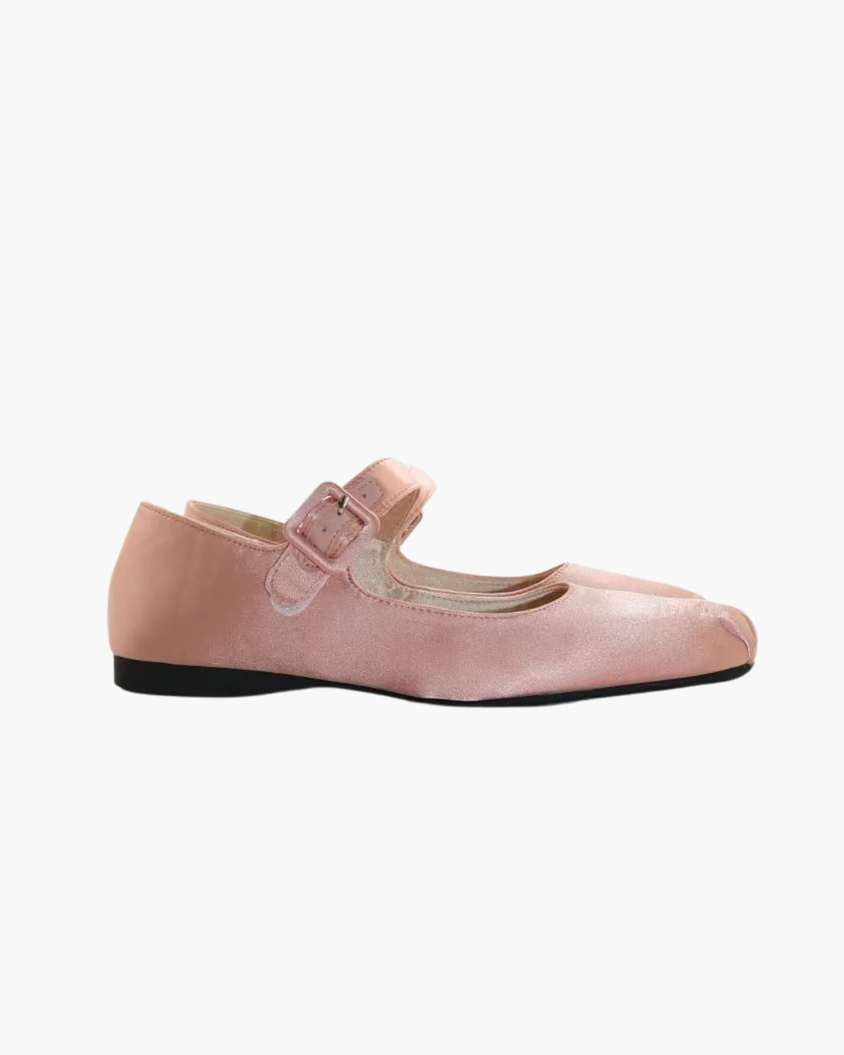 Satin Square Toe Mary Jane Flats - Image 9