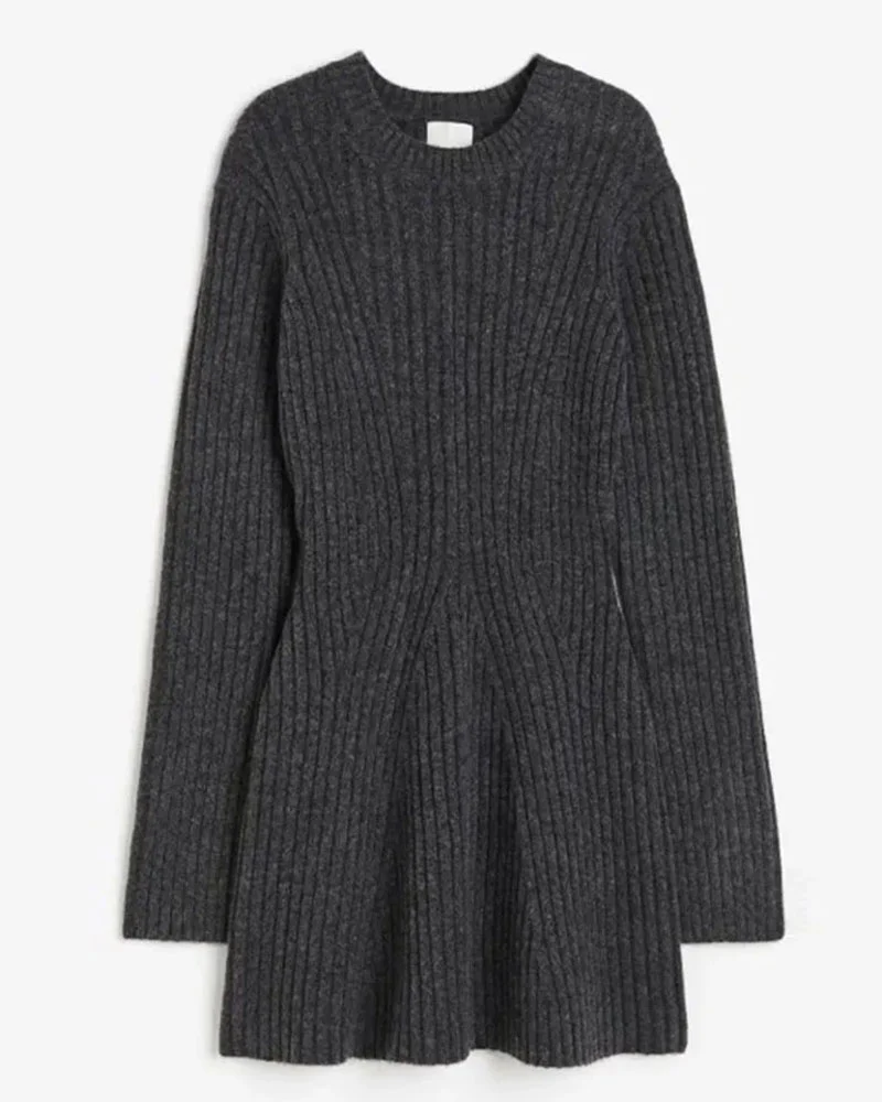 Slit bell sleeve sweater dress - Image 10