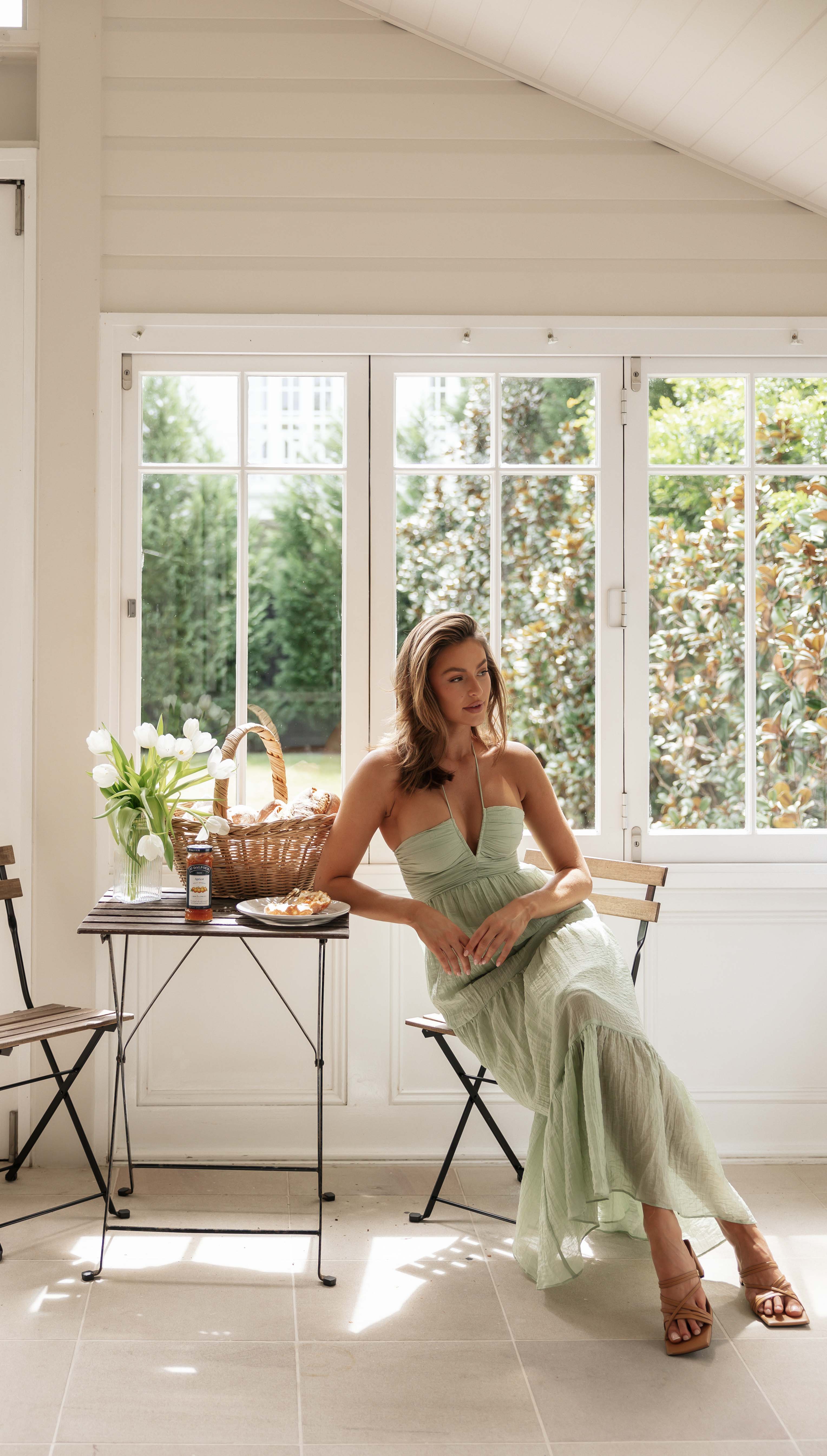 Breeana Maxi Dress (Sage) - Image 9