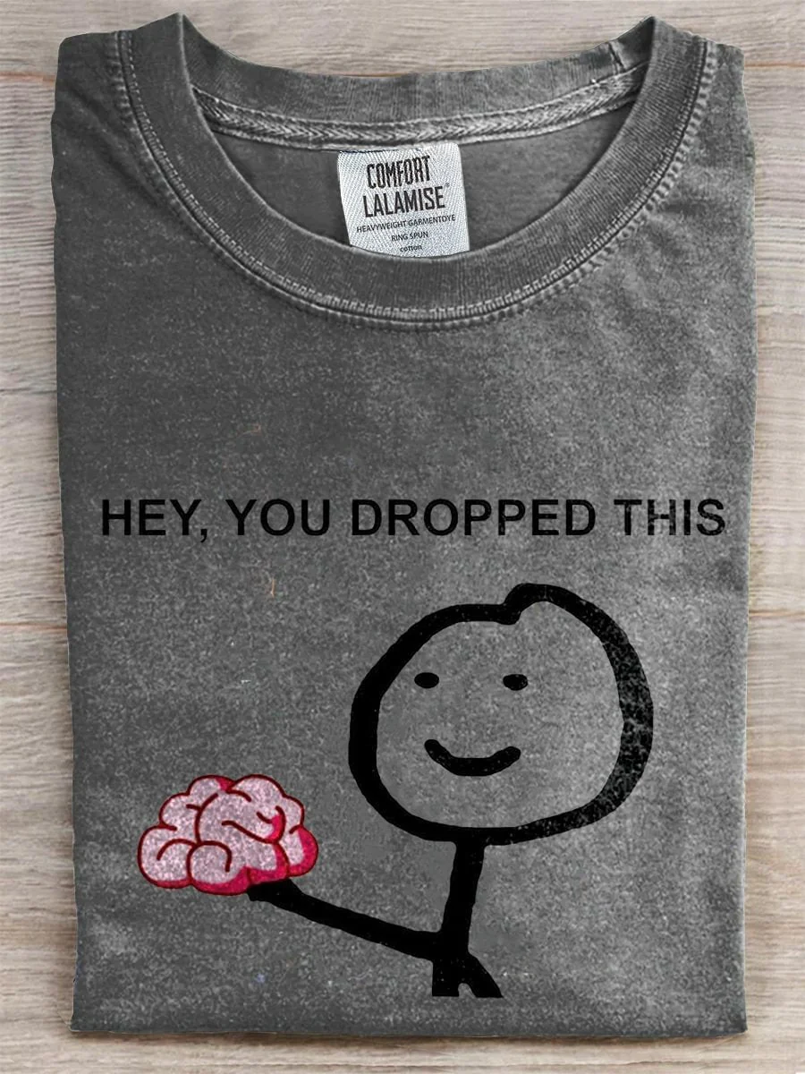 Spoof Art Print Cotton Casual T-shirt