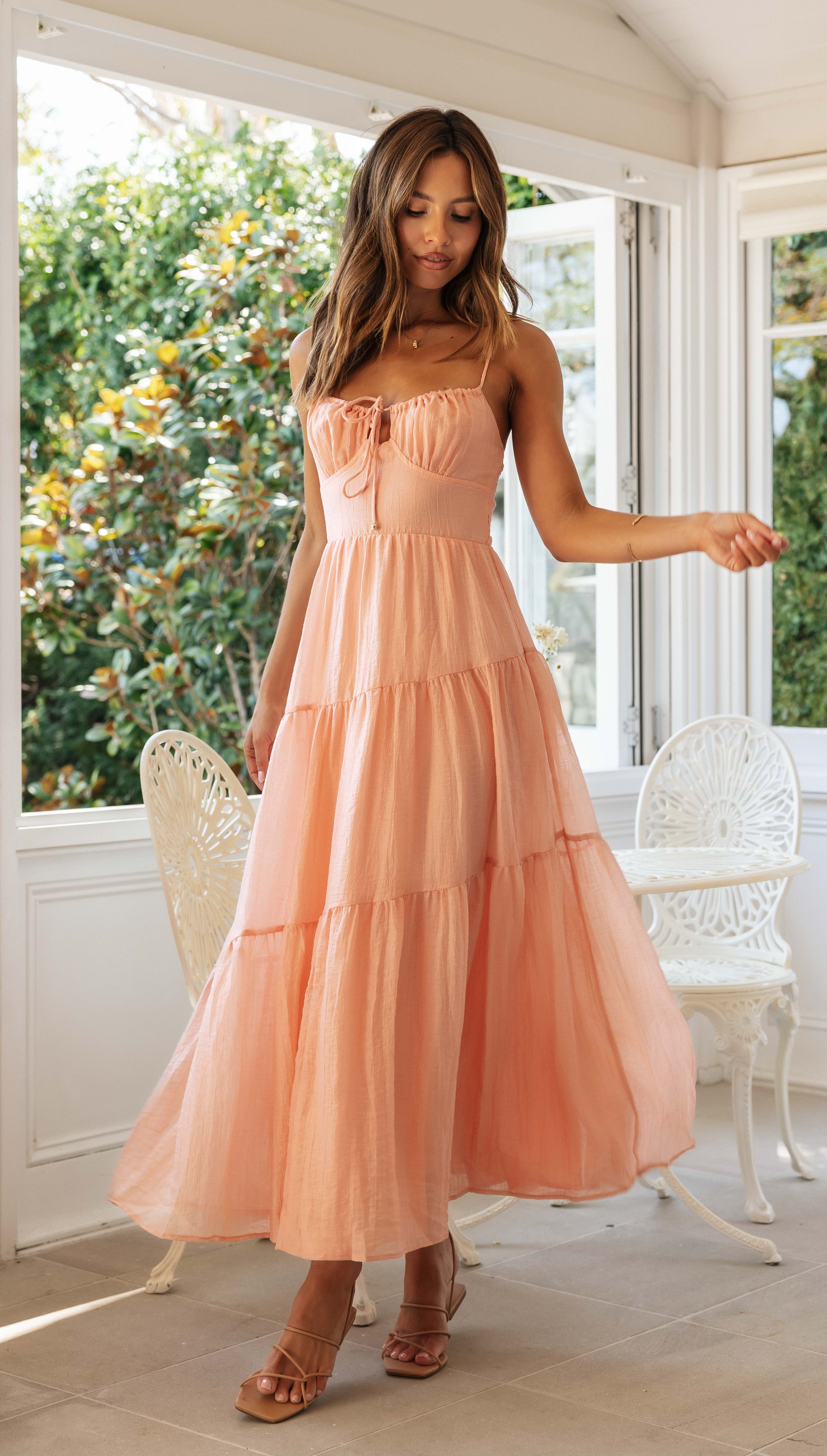 Julia Maxi Dress (Apricot) - Image 16