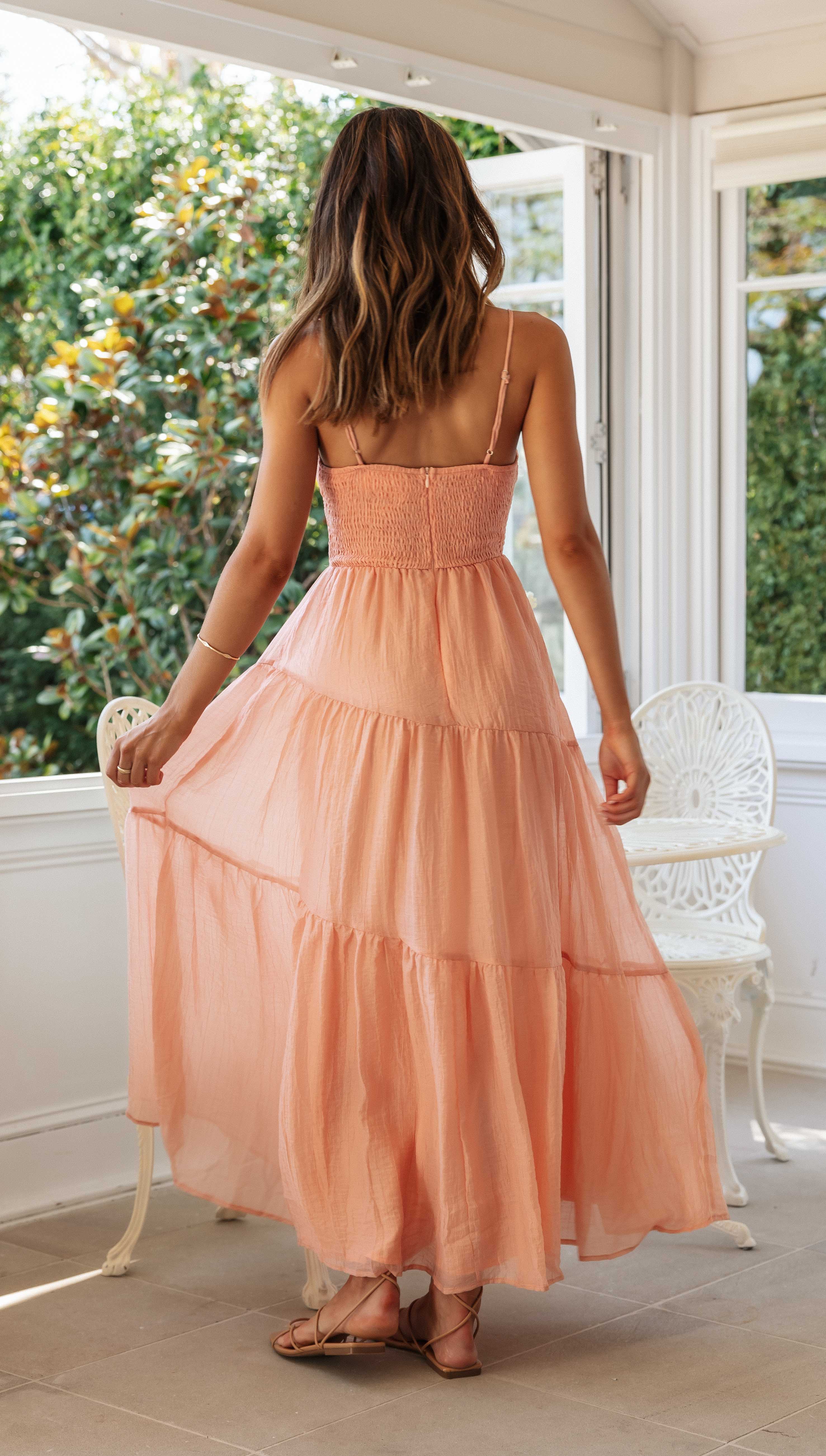 Julia Maxi Dress (Apricot) - Image 18
