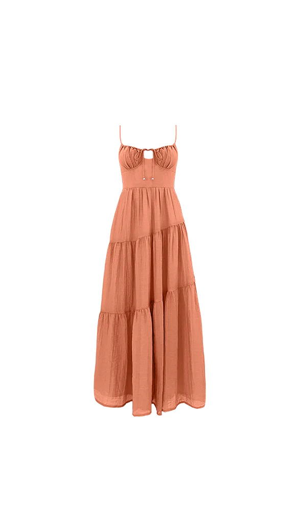 Julia Maxi Dress (Apricot) - Image 4