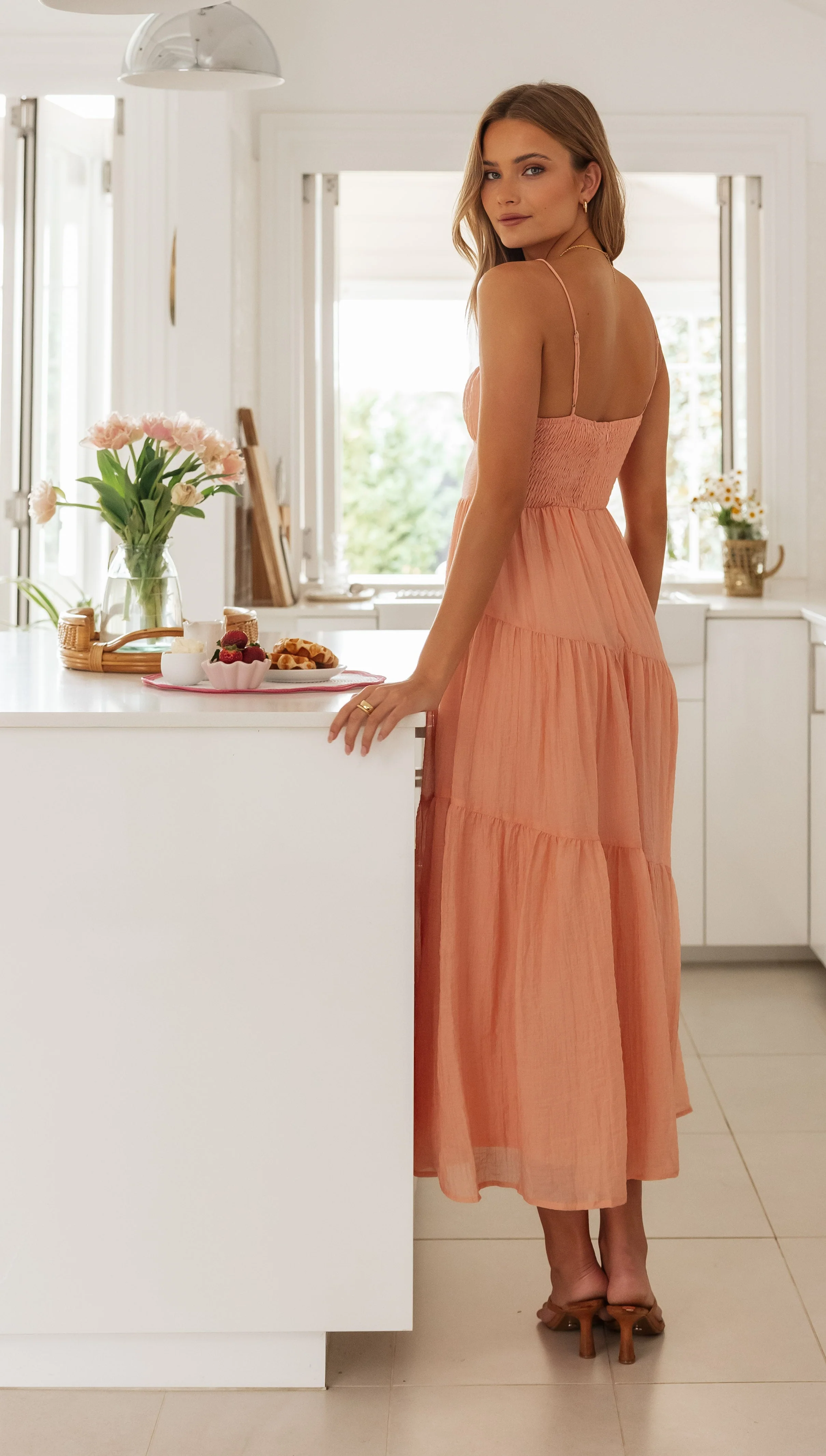 Julia Maxi Dress (Apricot) - Image 5