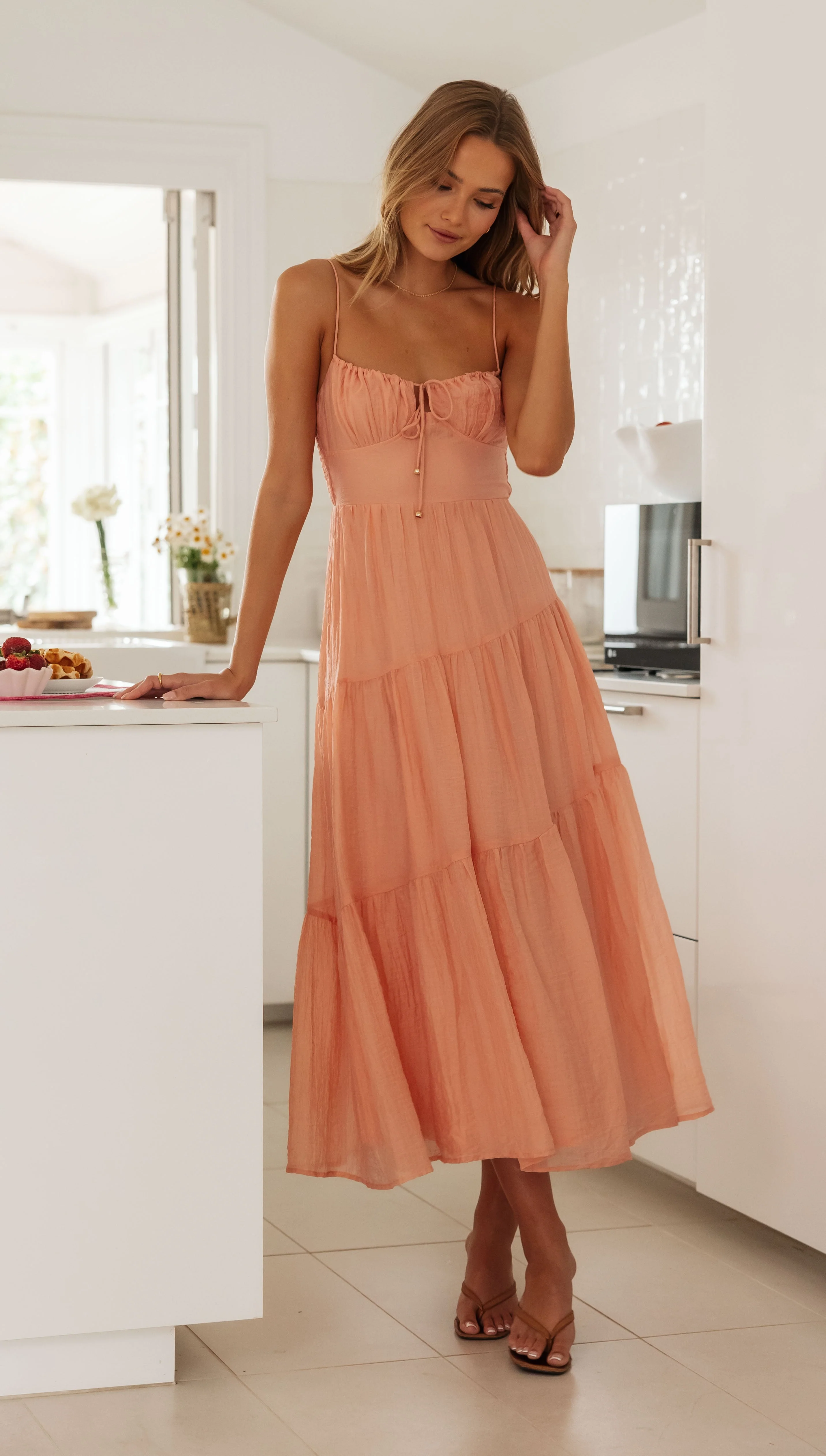 Julia Maxi Dress (Apricot) - Image 7