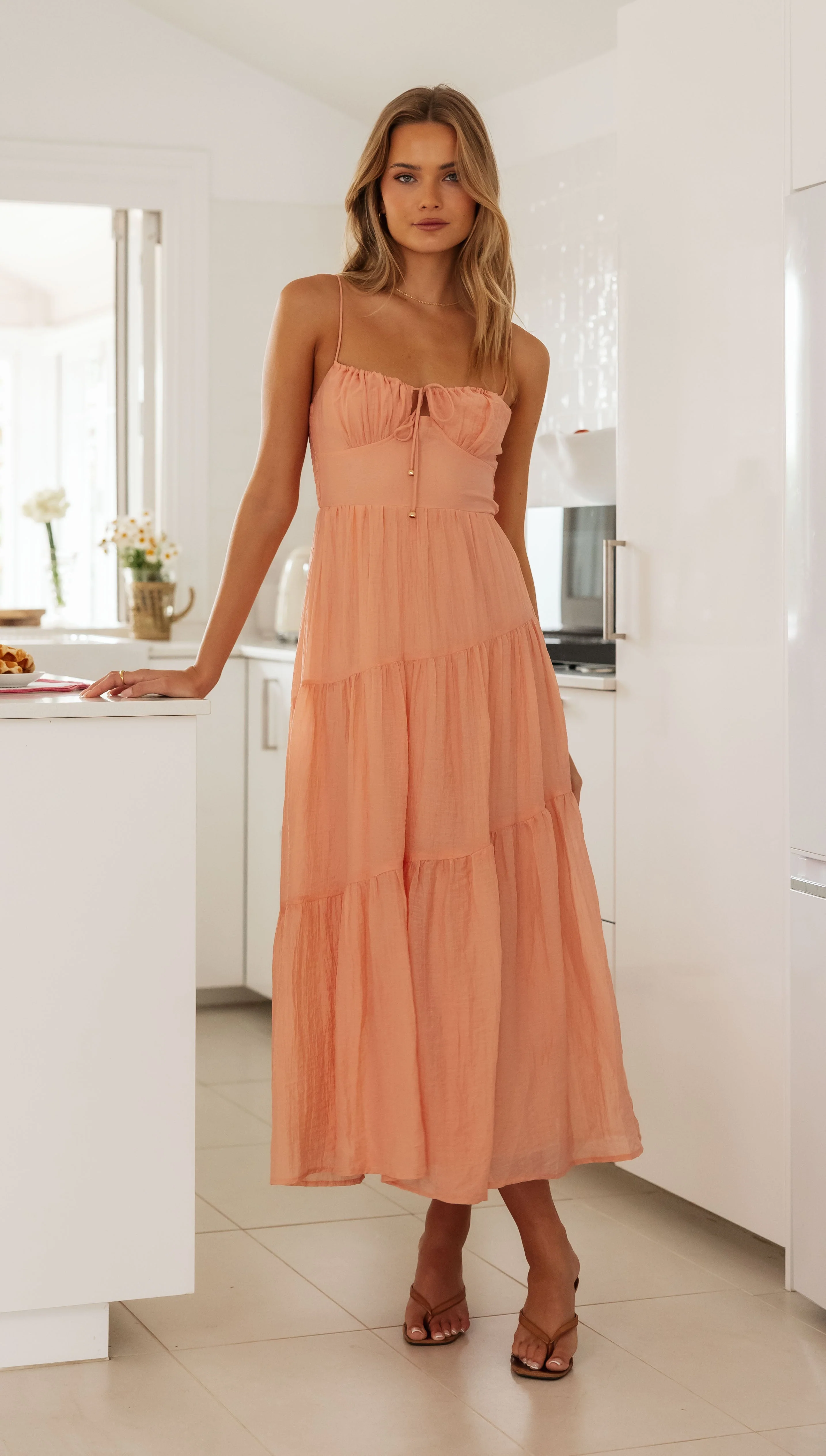 Julia Maxi Dress (Apricot) - Image 9