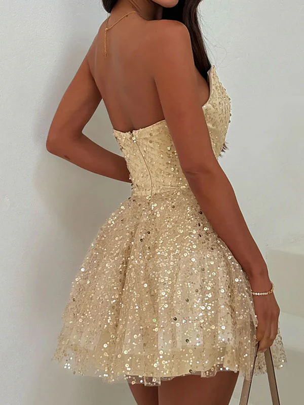 Strapless sequin bodycon dress - Image 3