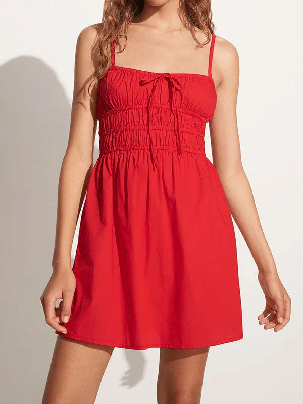 Strappy ruched mini dress