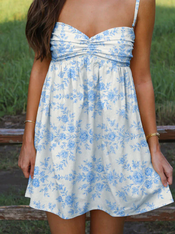 Sweetheart neck ruched mini dress - Image 3