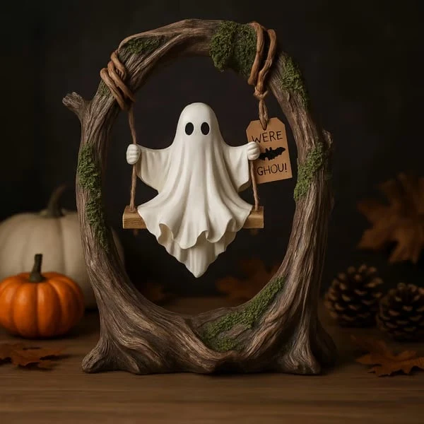 Halloween Swinging Ghost on Tree Swing🎃 - Image 9