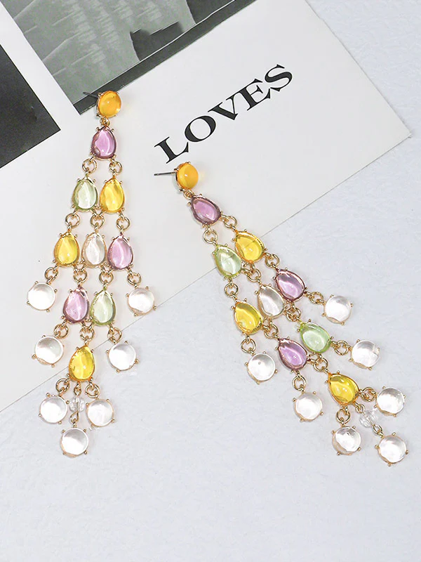 Tasseled Drop Earrings - Image 4