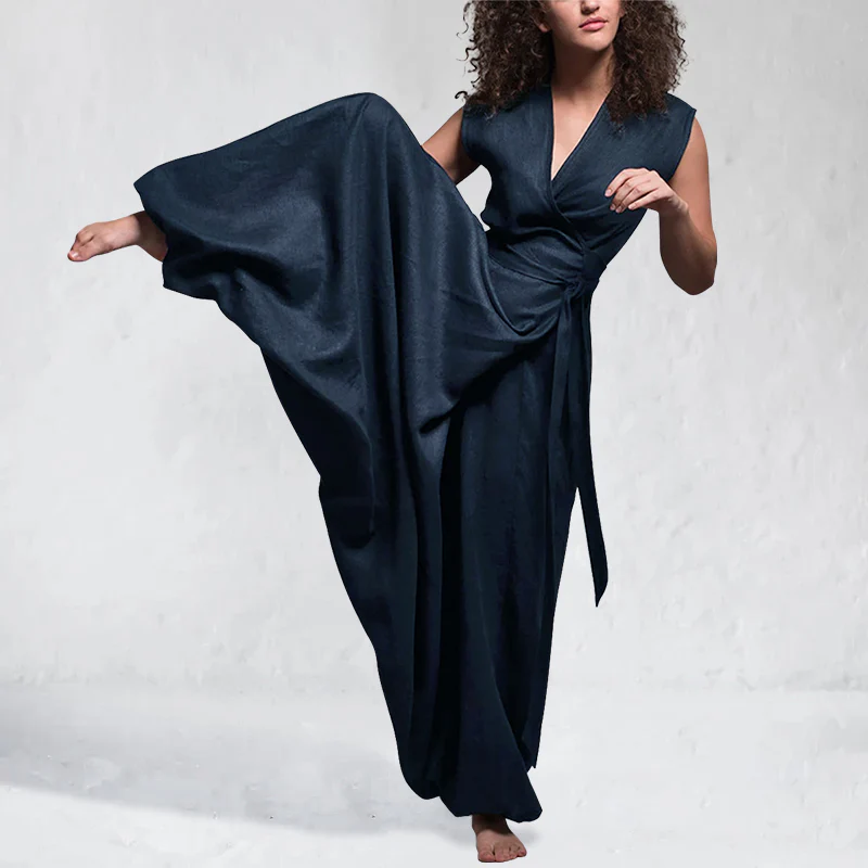 Tess Convertible Linen Jumpsuit - Image 10