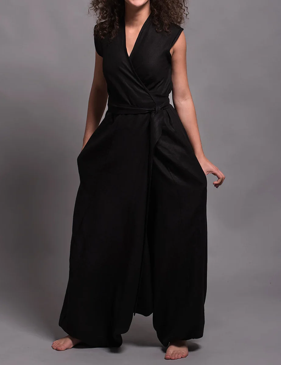 Tess Convertible Linen Jumpsuit - Image 9