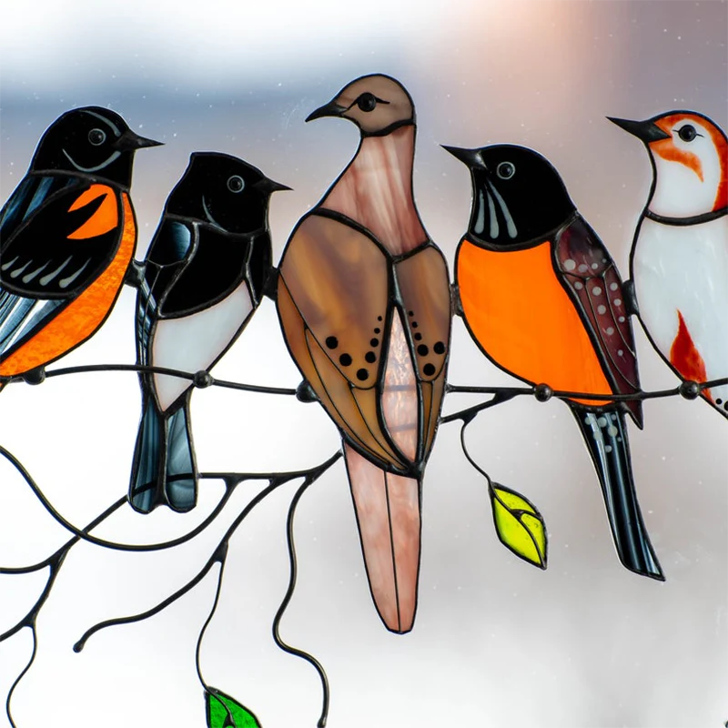 🎁The best Christmas Gift-Birds Stained Glass Window Panel Hangings🐦 - Image 3