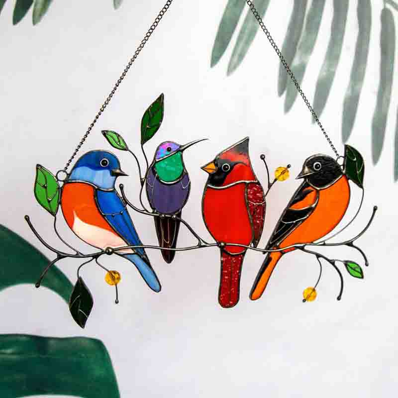 🎁The best Christmas Gift-Birds Stained Glass Window Panel Hangings🐦 - Image 4