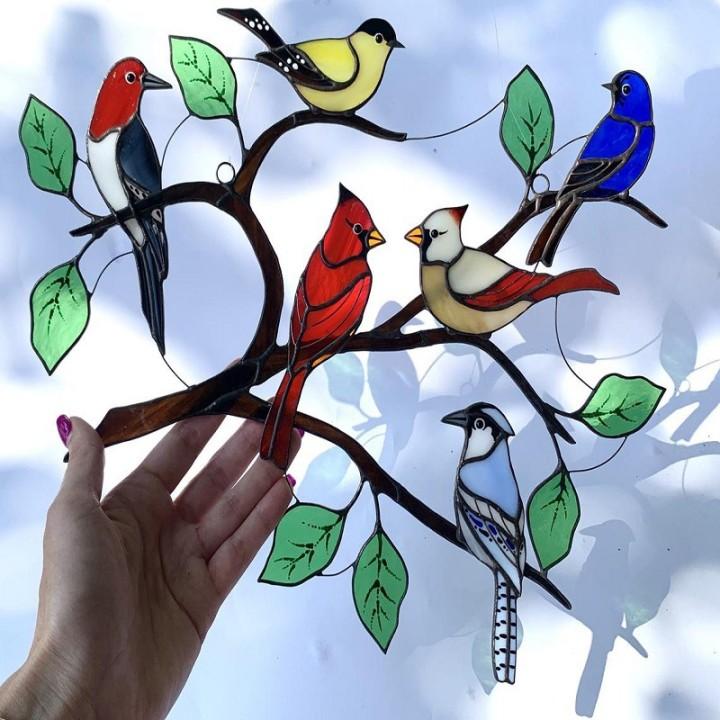🎁The best Christmas Gift-Birds Stained Glass Window Panel Hangings🐦 - Image 7